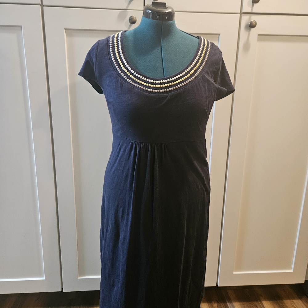 Boden Navy Dress with Pearl Detail